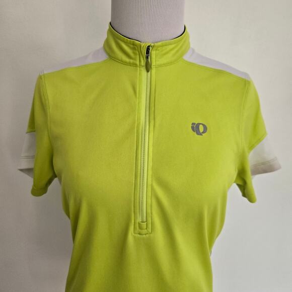 Pearl Izumi Select Neon Green Cycling Jersey Colorblock Half Zip Women Medium - Picture 4 of 11